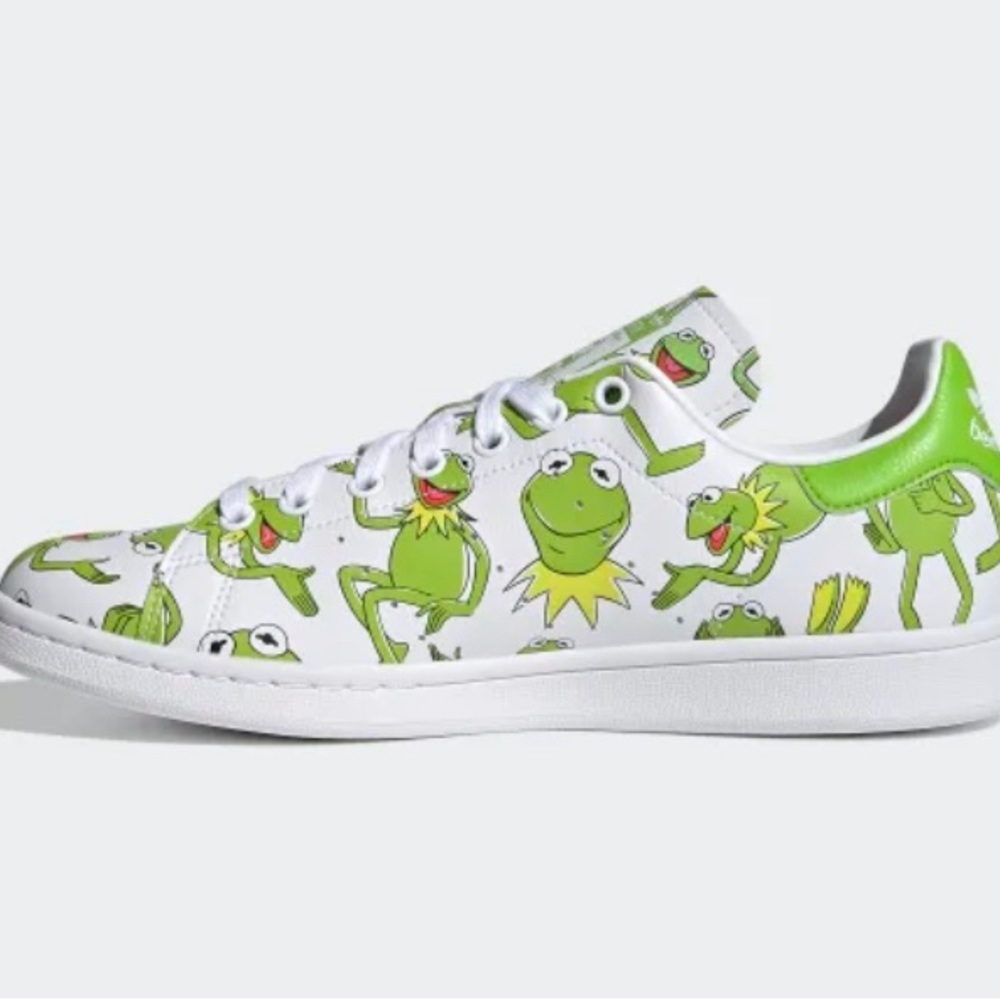 adidas Stan Smith x The Muppets Kermit The Frog Allover Print 2021 Men’s Sz 5.5